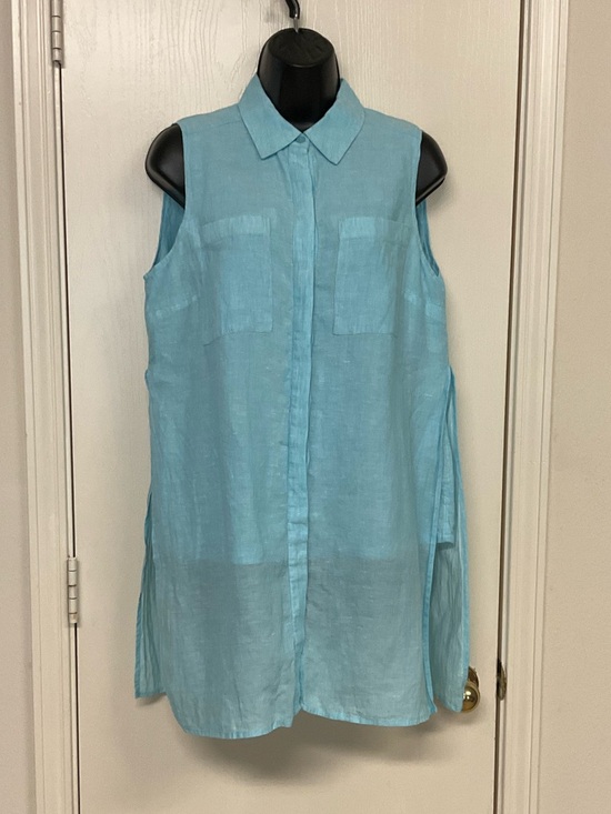 Chico's Tops - Chico's Petite Sleeveless Tunic in Aqua Blue